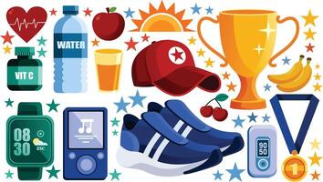 Running Elements Illustration vector