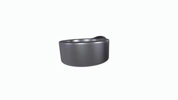 3D rendering of a sleek modern object with reflective surface details video