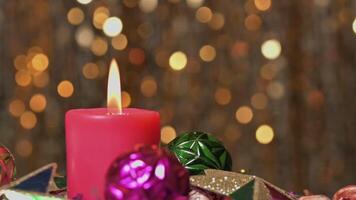 Colorful Candles and Sparkling Background in the Novel Concept video