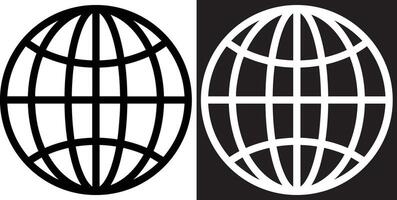Globe Icon illustration, Go to web symbol icon, www symbol, Web icon, website, homepage icon set, earth clip art, globe symbol isolated white background vector