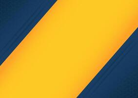 Blue and yellow modern abstract background with honeycomb pattern and yellow diagonal blank space vector