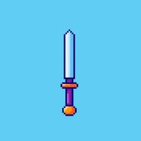 Pixel art Sword game asset design vector