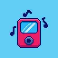 Pixel art Music Player game asset design vector