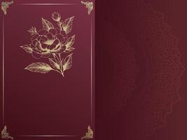 Luxury Wedding Invitation Card template with transparent pattern Mandala background vector