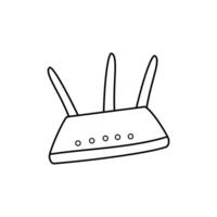cartoon wifi portable uncolored vector