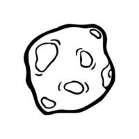 cartoon meteor uncolored vector
