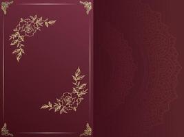 wedding invitation card with ornament vector