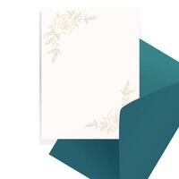Wedding invitation card template vector
