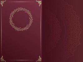 floral frame wedding invitation luxury card background vector