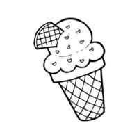 cute cartoon of ice cream vector