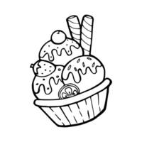 cartoon of complete ice cream vector