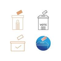 Election day voting box icon flat design vector