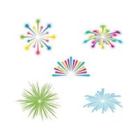 Firework illustration template design vector