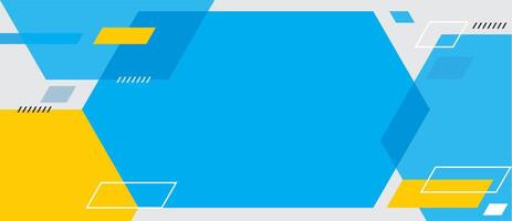 Abstract blue and yellow geometric background vector
