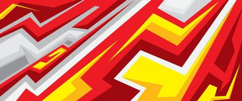 A red and yellow background with a bunch of lightning bolts vector