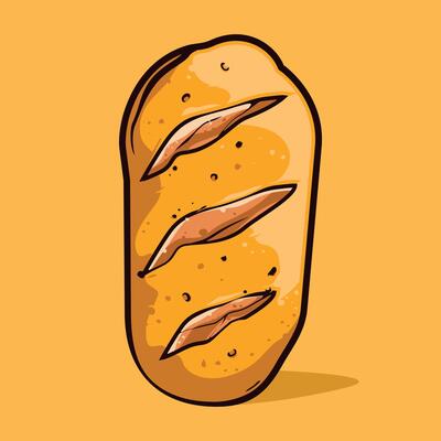 Long bread illustration
