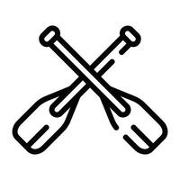 Oar Icon Line vector