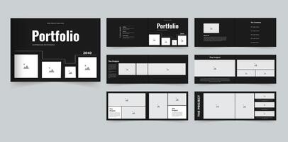 Modern interior portfolio project portfolio or architecture portfolio template design vector