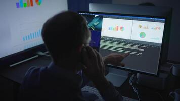 uma profissional utilizando avançado dados análise Ferramentas efetivamente dentro uma moderno área de trabalho configuração video
