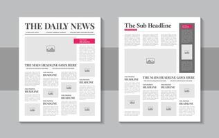 Newspaper Design Template layout vector