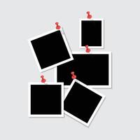Abstract empty photo frame template with white background vector