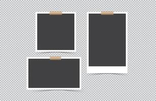 Photo frame mockup design. Super set photo frame vector
