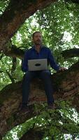 A Creative Professional Engaging with Nature While Working on a Laptop for Inspiration video
