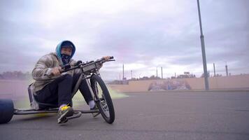 An Exciting Go-kart Racing Scene Filled with Smoke Effects and Thrilling Action Unfolds video