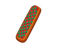 Christmas font, slash symbol as gingerbread cookie vector