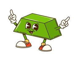 Groovy math geometric trapezoid figure character vector
