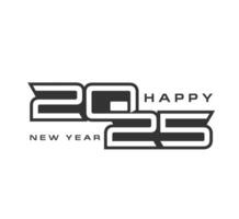 2025 Calendar number with bold, geometric lines vector