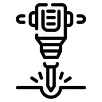 Jackhammer icon for web, app, infographic, etc vector