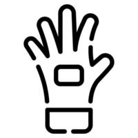 Safety gloves icon for web, app, infographic, etc vector