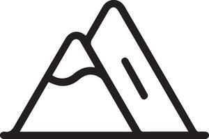 A mountain icon with a mountain peak vector
