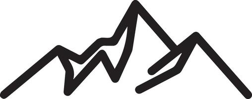 A black and white drawing of a mountain vector