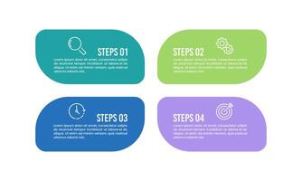 4 Butterfly Wing Infographic Design Options. Presentation, Data, Strategy and Plan. vector