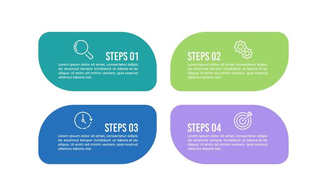 4 Butterfly Wing Infographic Design Options. Presentation, Data, Strategy and Plan.