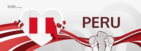 Peru National Day brought to life with a creative, abstract design capturing the essence of independence and unity. vector