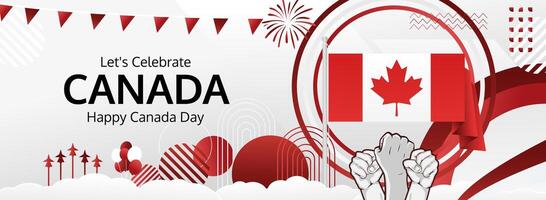 Modern abstract twist on a template for Canada Day. Perfect for festive posters, web banners, and holiday cards. vector