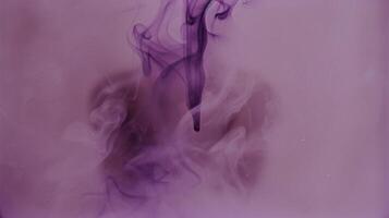 Subtle plumes of soft purple smoke float and twist gently 3d rendering image. Lavender airy composition background wallpaper colorful realistic. Dreamlike abstraction concept idea photo