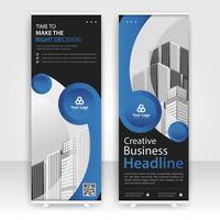 Creative corporate studio banners showcasing business strategy and annual report design in modern layout vector