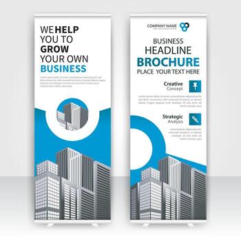 Modern business display featuring sleek design elements and informative content for potential clients or customers vector