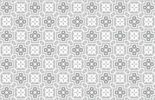 Abstract gray and white floral tile pattern vector