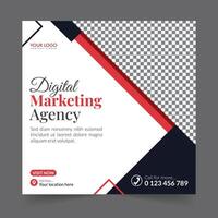 Digital marketing social media post business webinar for social media story, business post or stories banner template geometric shape design for attractive abstract elements post background space vector