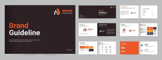 Brand Guideline design template or Brand guideline design layout vector