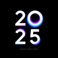 2025 logo design with colorful gradient mesh. 2025 number design for New Year. Sign for poster, social media, postcard or banner. vector
