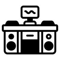DJ Booth icon for web, app, infographic, etc vector