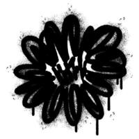 Spray Painted Graffiti flower icon Sprayed isolated with a white background. vector