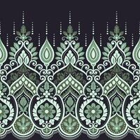 Abstract pattern and Ethnic Textile neckline design and motif for textile vector