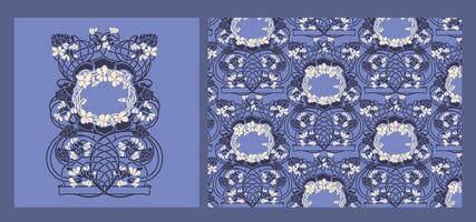Flat design art deco pattern illustration vector
